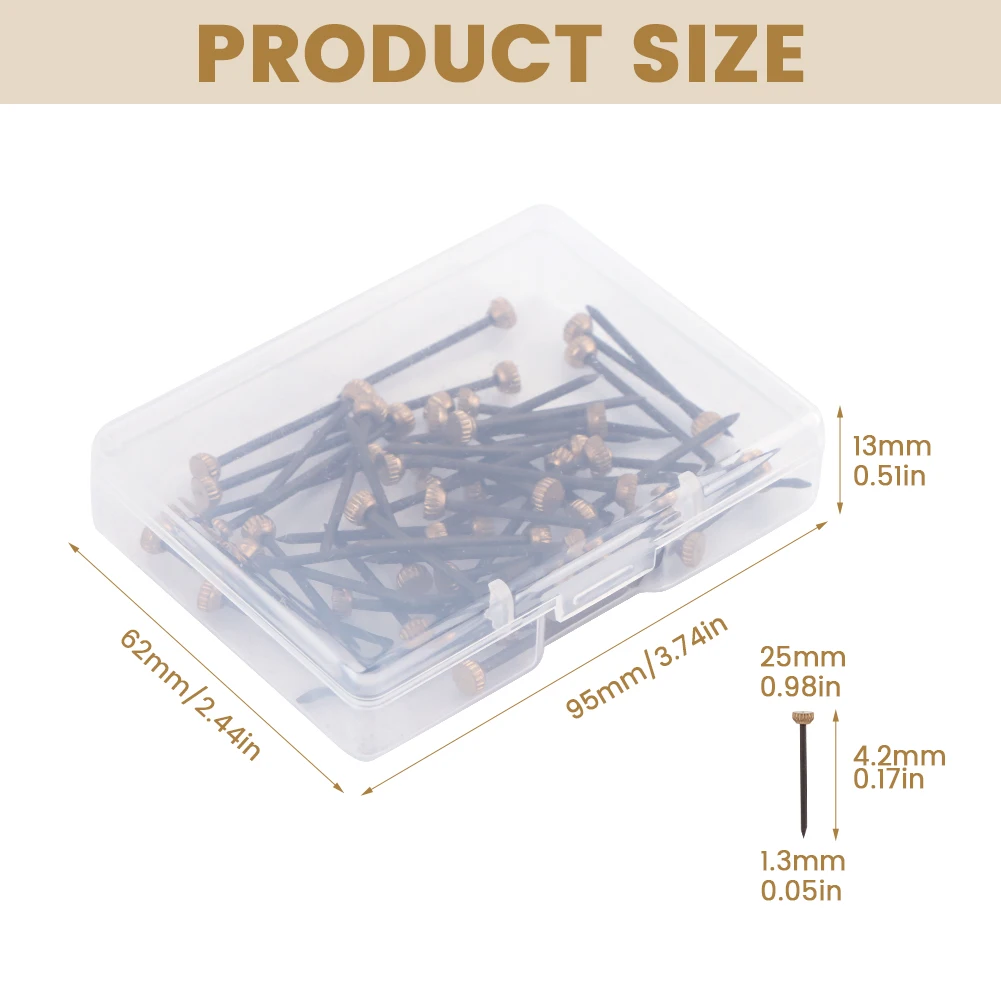 Description Picture 5 of item50pcs Hook Hardware Frame Fastener Painting Plaster Board Vintage With Storage Box Wall Home Carbon Steel Picture Hanging Nail