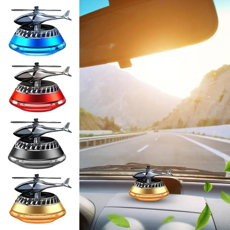 

Car Air Freshener Solar Helicopter Modeling Decoration Aromatherapy Car Interior Accessories Propeller Rotating Perfume Diffuser