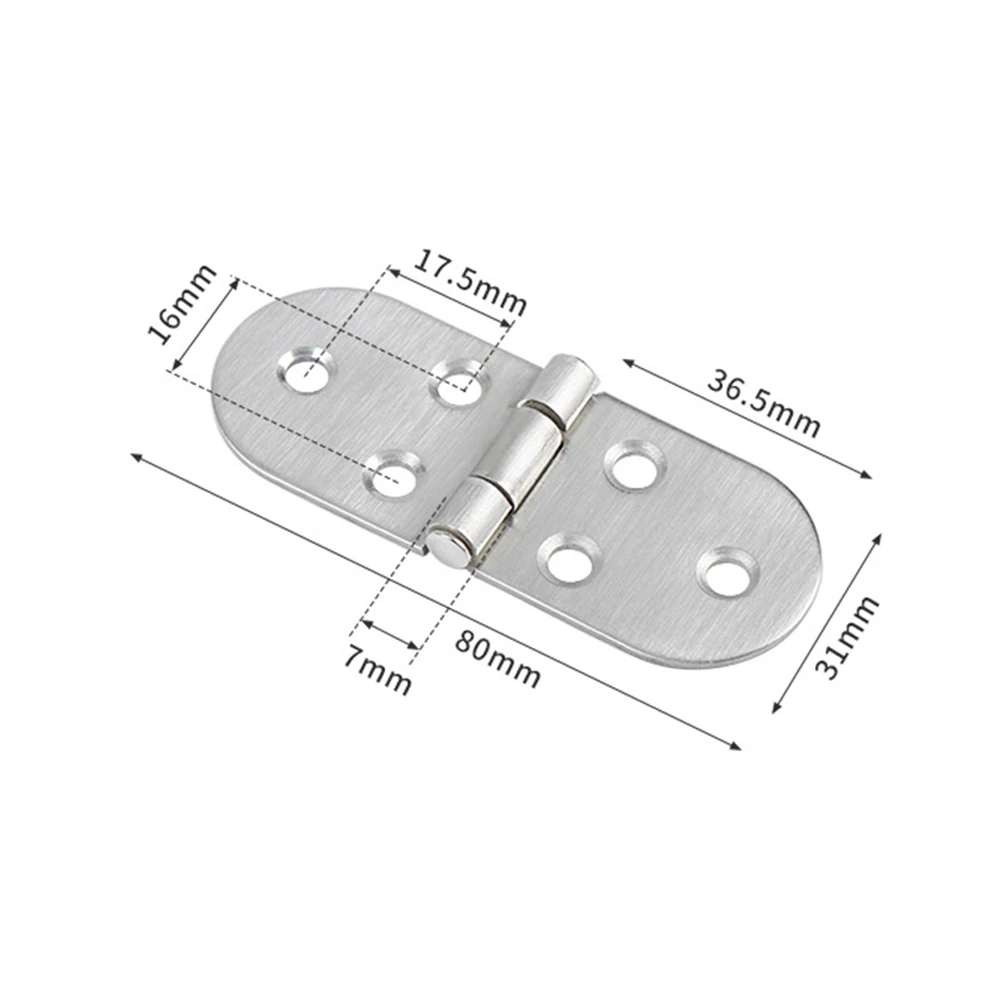 Cabinet Door Hinges Stainless Steel 180&deg; Folding Flap Self-supporting For Cabinet Drawer Jewelry Gifts