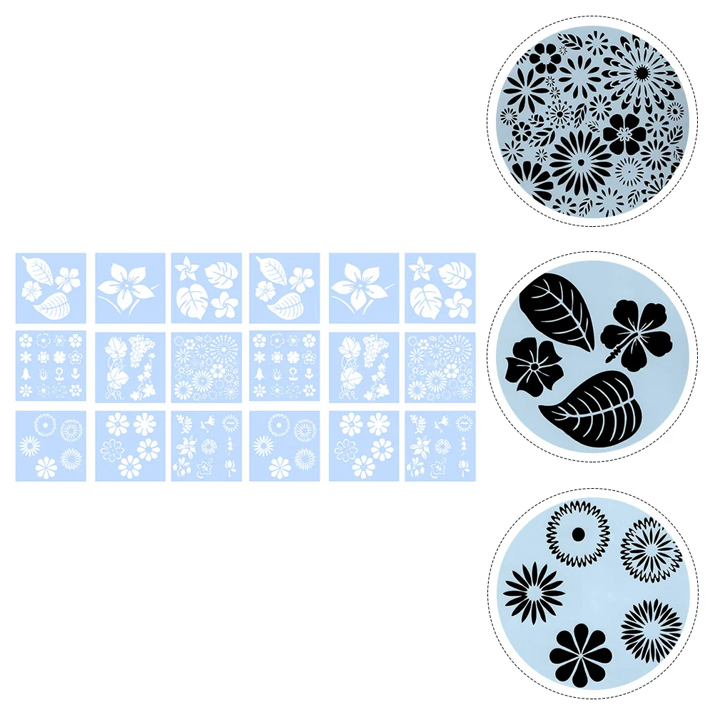 

18 Pcs Flower Cutout Template Paint Painting Stencil DIY Templates Hollow The Pet Child Kids