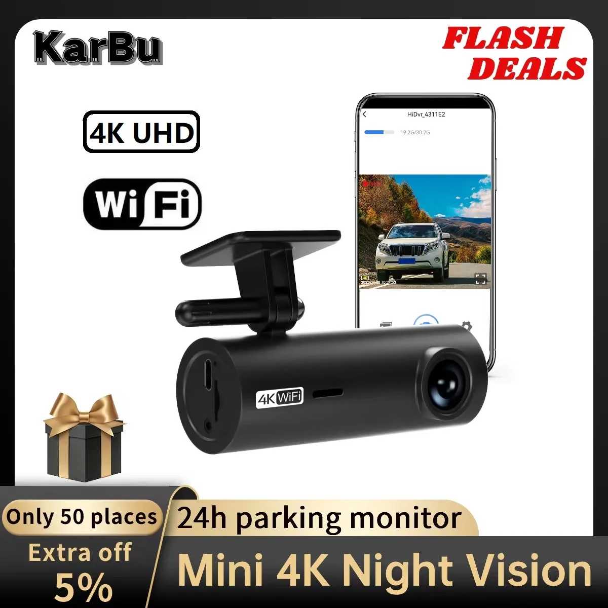 Dash-Cam-4K-Wifi-Camera-for-Car-Dashcam-24h-Parking-Monitor-Dvr-Para ...