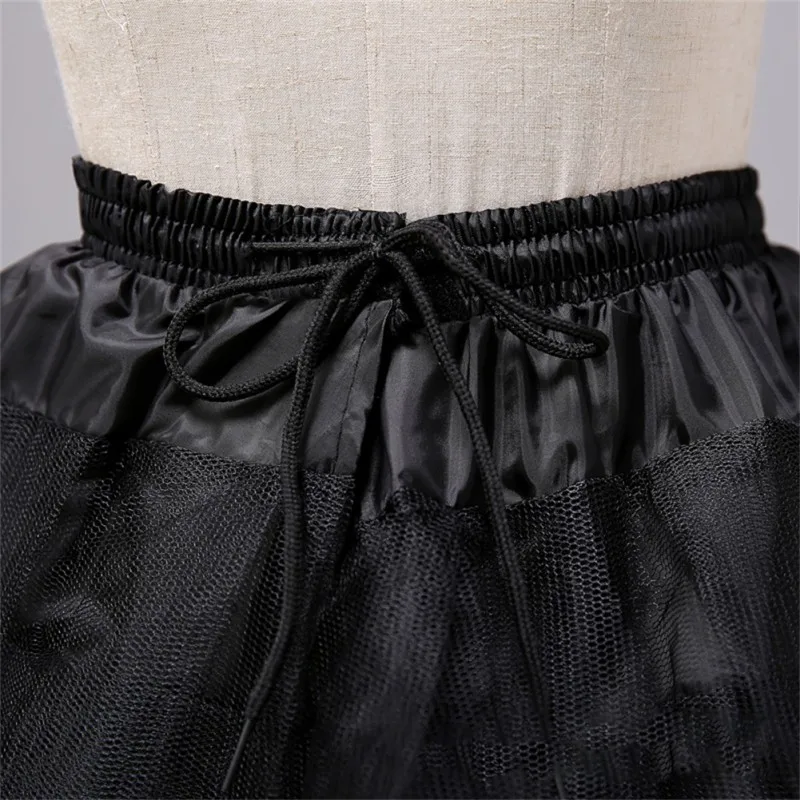 Cosplay Fish-bone Short Skirt White Black Petticoat A-Line Puffy Tutu Skirt Lolita Carmen Slip Liner Cute Girls Wedding Dress