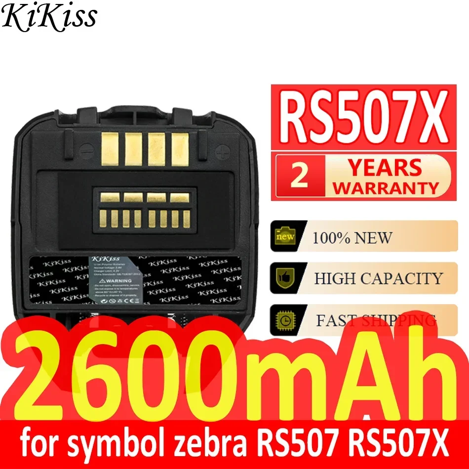 

Мощный аккумулятор KiKiss 2600 мАч для symbol zebra RS507 RS507X BTRY-RS50EAB02-01