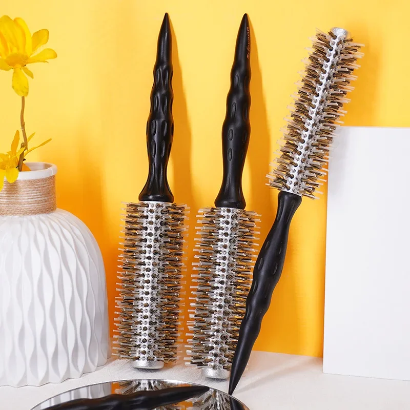 Professional Salon Hair Round Brush Boar Bristles Anti-static and