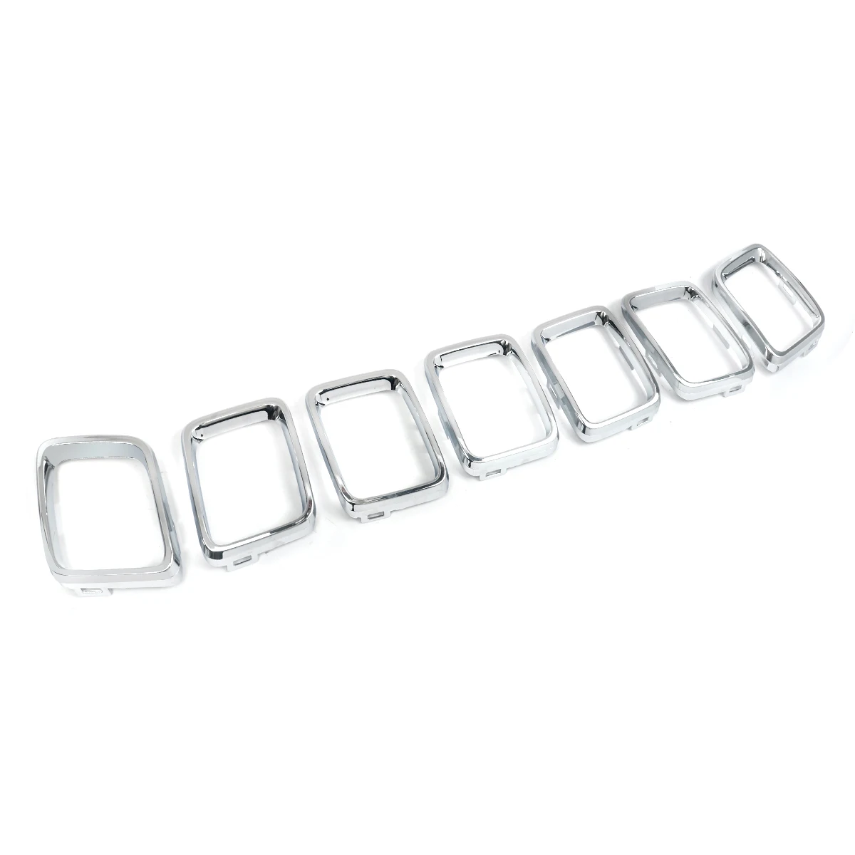 SAIQINGSP Fit for 2017-2021 Jeep Compass Chrome Front Bumper Grille Grill Trim Molding Insert Car Accessories Tools