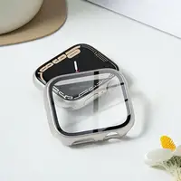 Verre trempé + couvercle pour boîtier de montre Apple Ultra accessoires SE 3 4 5 6 7 8 étui de protection d'écran Iwatch 49mm 45mm 41mm 44mm 40mm 3