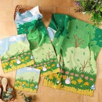 Mignon 100% coton broderie dessin animé serviettes salle de bain petite serviette Batrh pour enfants adultes plage 2