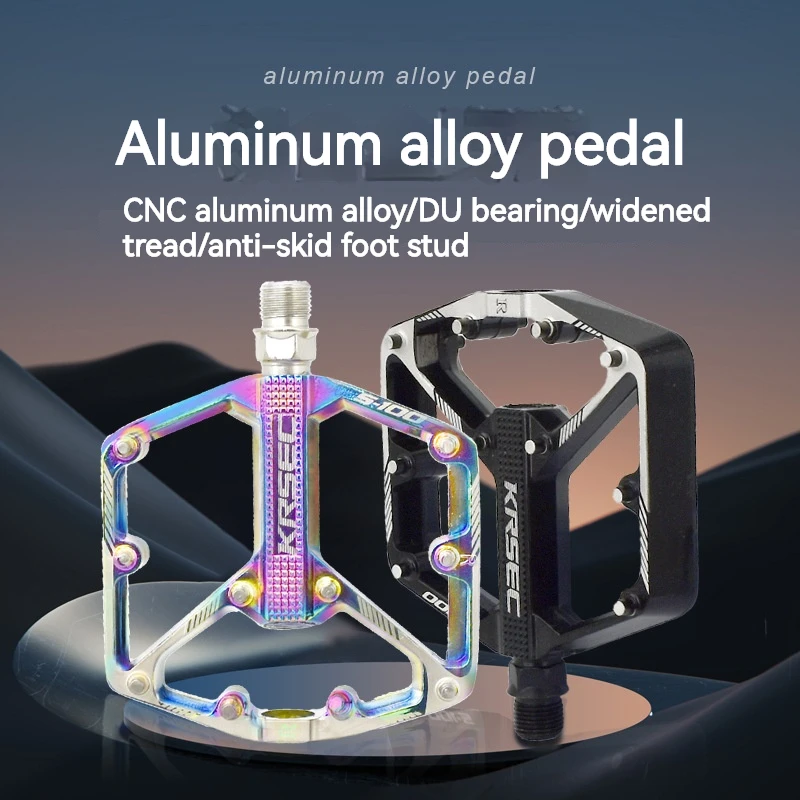 Bicycle Pedals Color Ultralight Aluminum Alloy Colorful Sealeds Bearing Foot Pedal MTB Road Bike Parts Cycling DU Road