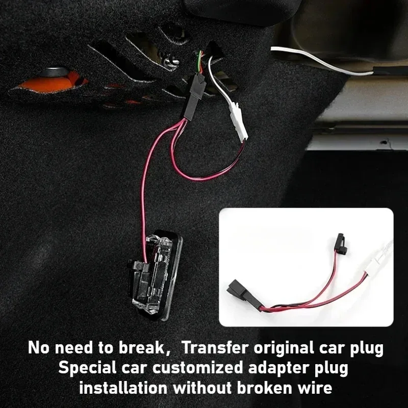 LED Trunk Trim Light Strip - Car Lighting Decoration in White and Blue