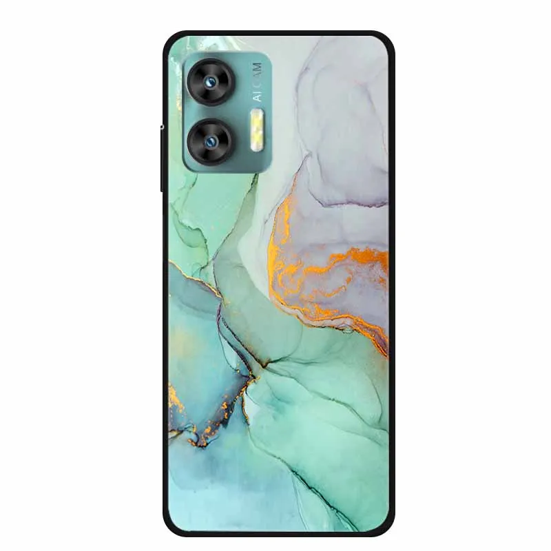 Colorful Marble Space TPU Silicone Soft Back Cover Case - Fashionable Protective
