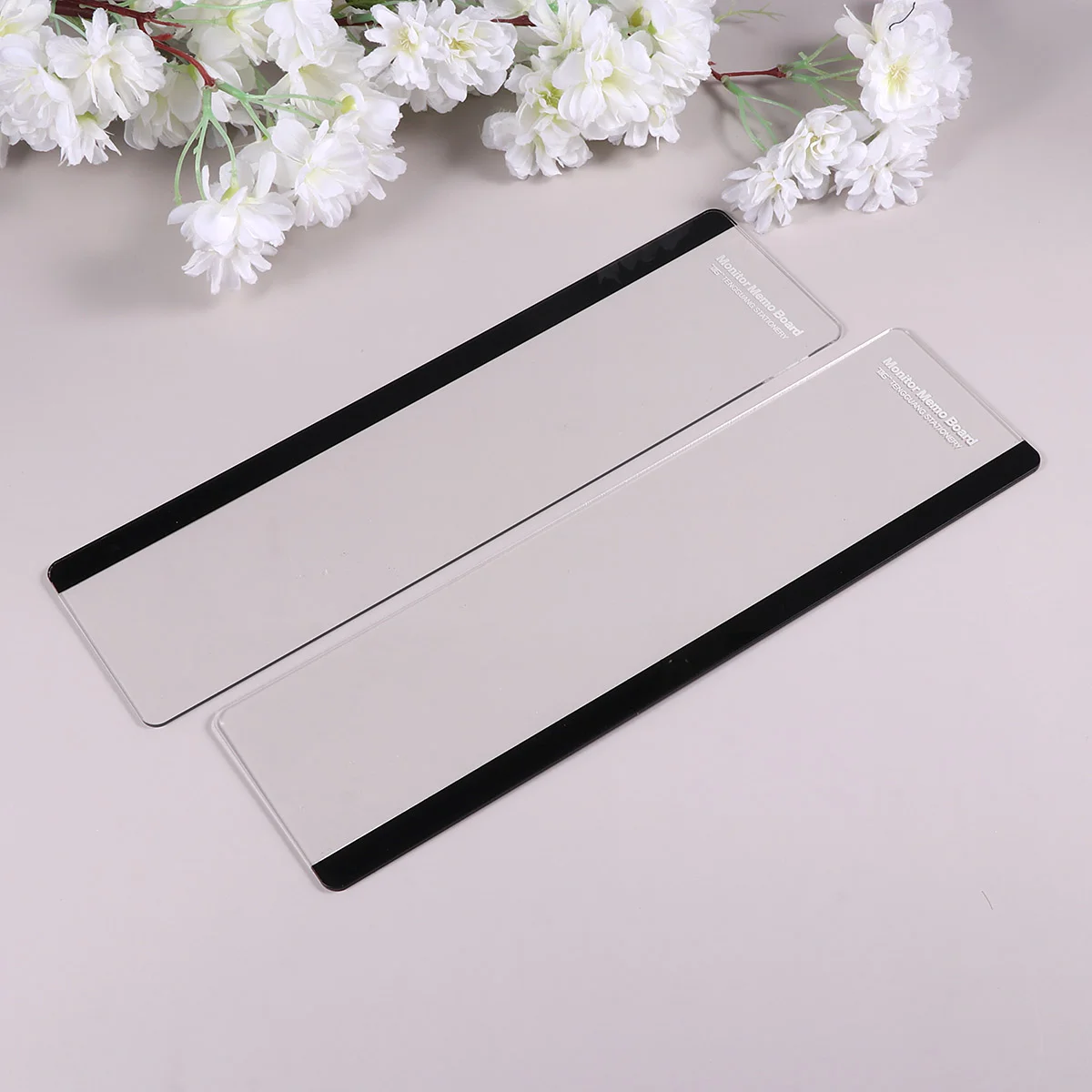 

2Pcs Creative Monitor Memo Board Acrylic Note Holder Computer Monitor Side Panel Message Board Transparent Multifunction Memo