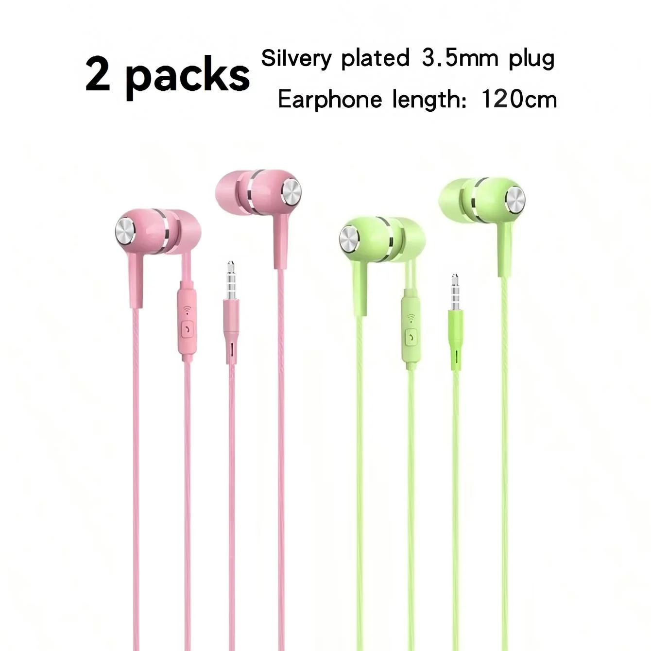 Premium Wired In-Ear Headphones with Microphone | HiFi Stereo Bass Earbuds | Sports In-line Control