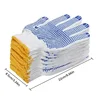 12 Pairs Work Gloves with Anti Slip Grip PVC Dots Safety Cotton Protection for Painter Mechanic Industrial Construction 6