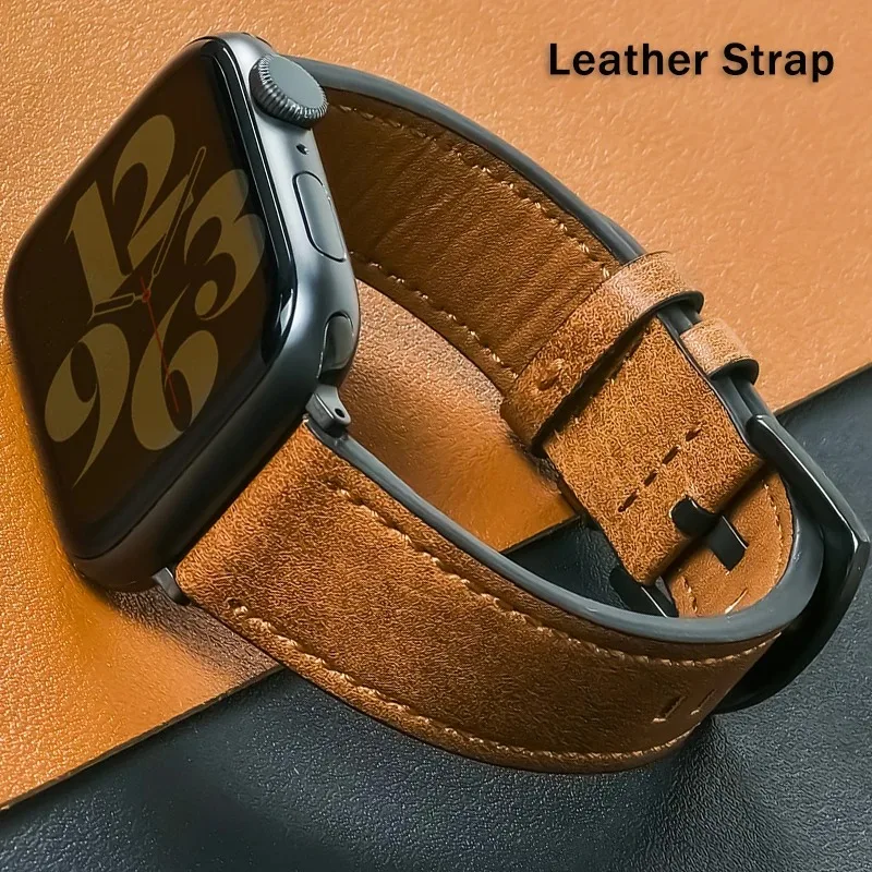 Premium Leather Strap for Apple Watch - Men's High-Quality Band