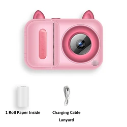 Instant Print Digital Camera with High - Quality Lens and USB Rechargeability (Pink Camera)