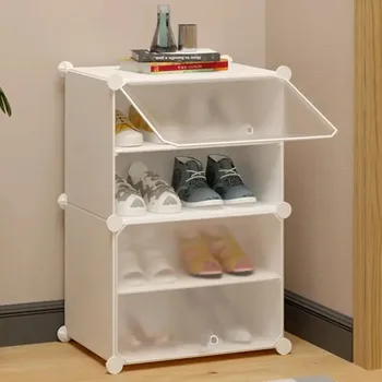 Japanese Bedroom Plastic Shoe Cabinets System Narrow Transparent Shoe Rack Shelf Bedroom Meuble Chaussure Shoemakers Furniture 1
