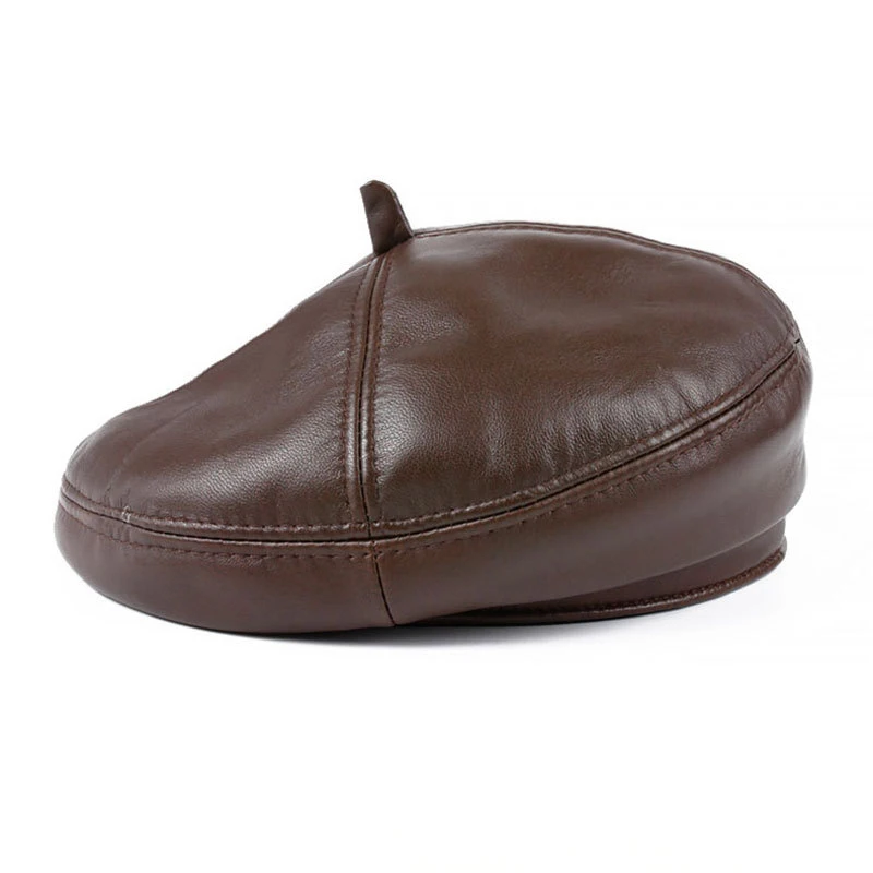 knee length dresses for ladies Tremelo Leather Bakerboy Cap. Hats for Men & Women main image 0