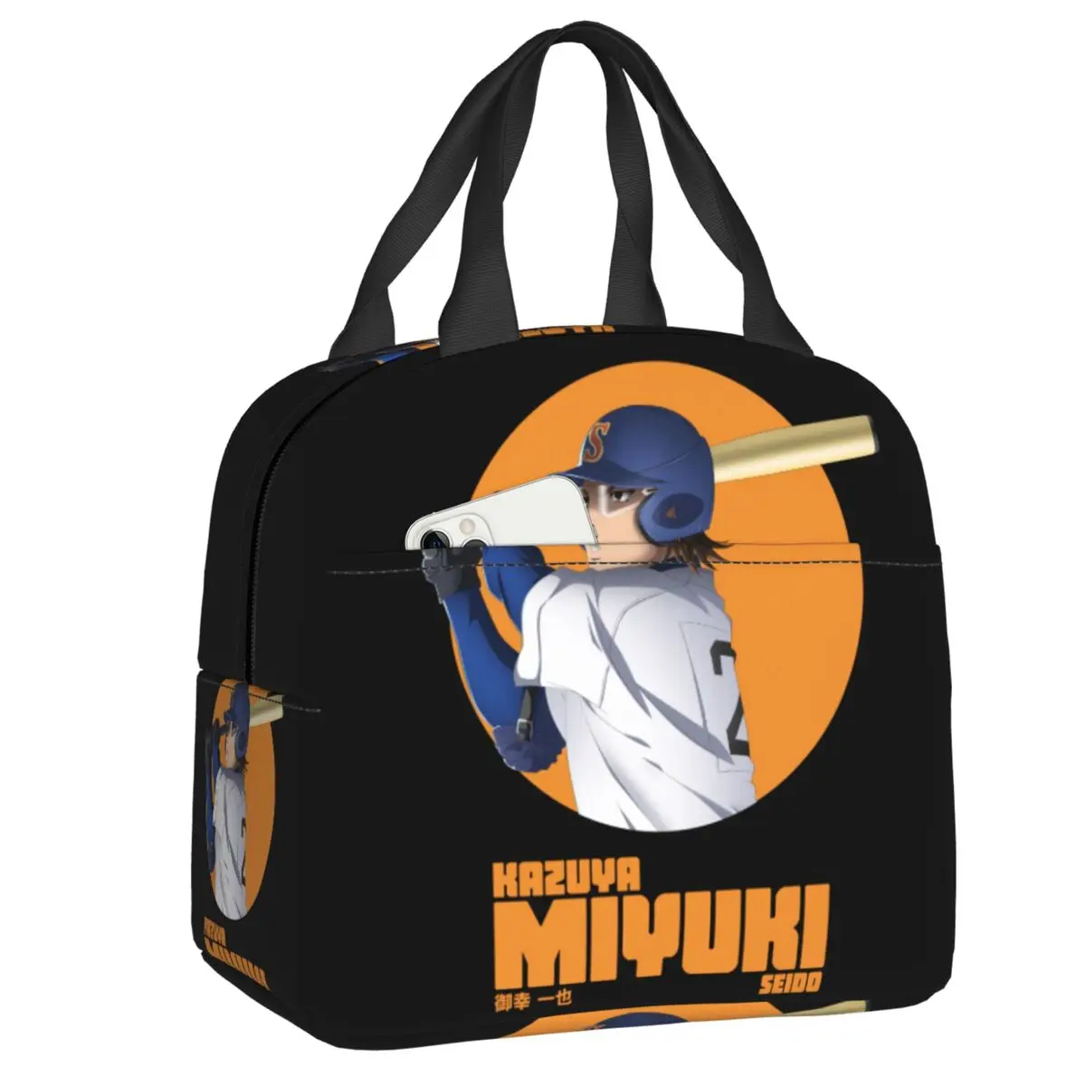 

Изолированная бейсбольная сумка для обеда Diamond No Ace для женщин, герметичная Термосумка Миюки Kazuya для офиса, пикника, путешествий