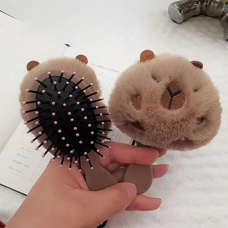1-10PCS Cute Capybara Air Cushion Hair Brush Portable Mini Head Massage Comb Student Travel Fluffy Airbag Hair Comb Styling Tool