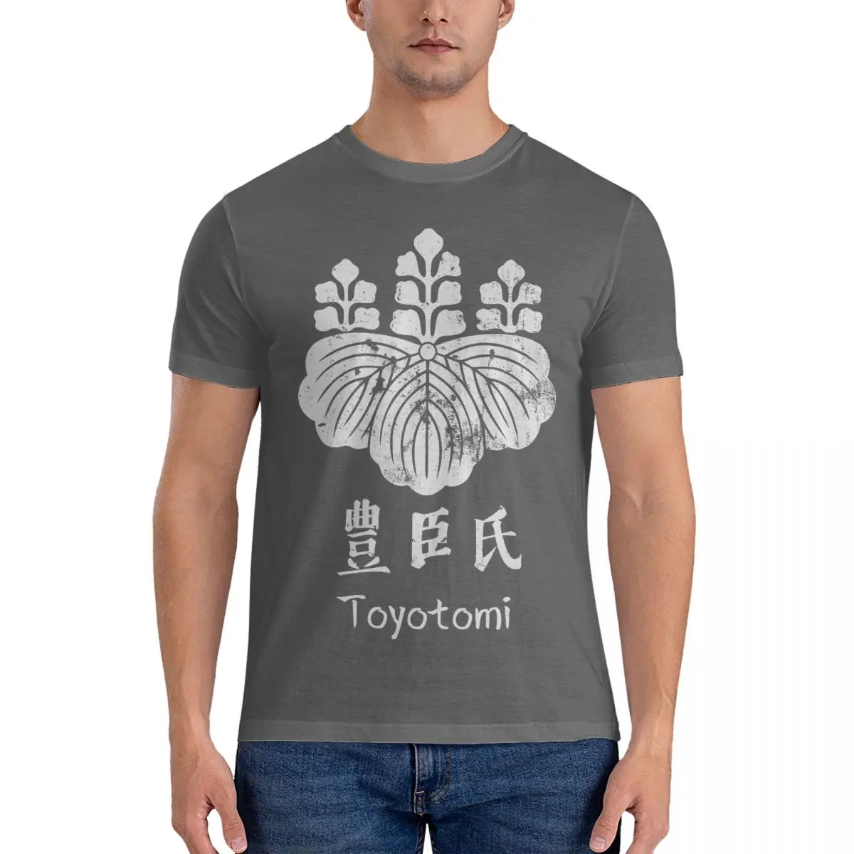 Camiseta Toyotomi para hombre, con el logotipo del clan japonés, de algodón, cuello redondo, manga corta, ropa de fiesta