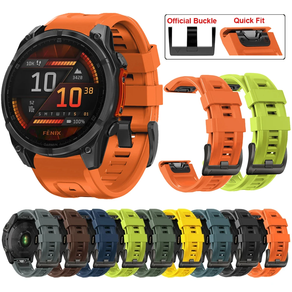 Universal QuickFit Silicone Watch Strap – 22mm and 26mm Adjustable Replacement Band