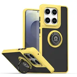 Durable Armor Matte Case with Ring Stand - Shockproof Cover - G STYLUS 5G 2025 (YELLOW)