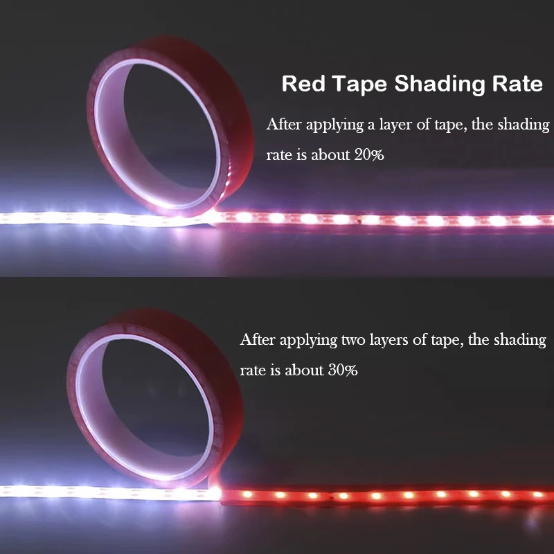 รูปสินค้า เทปบังแสงไฟ LED ปรับสีได้ ป้องกันแสงสะท้อน ติดตั้งง่าย
