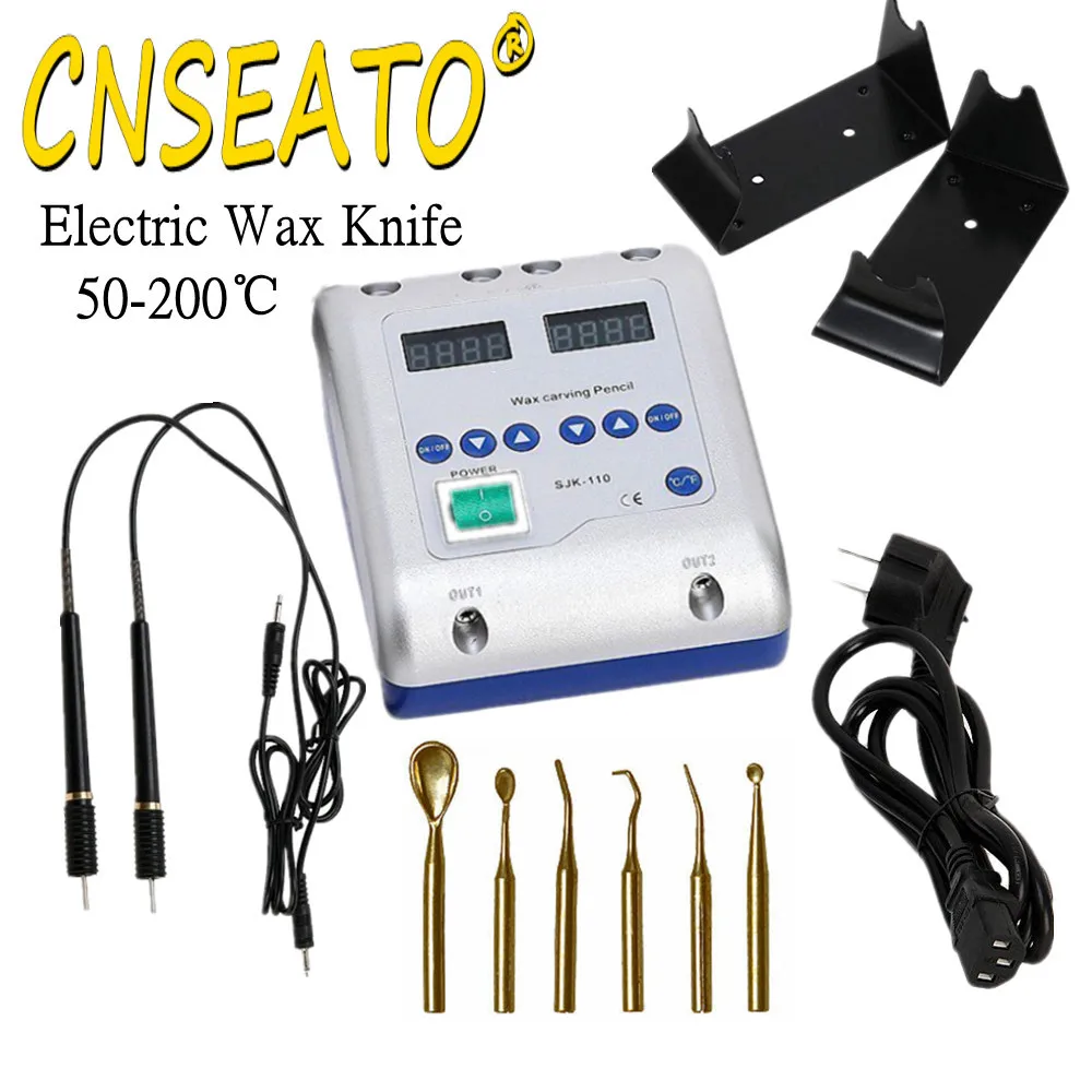 Dental Electric Wax Knife Carving Waxer Machine Tip Pot Double Pen