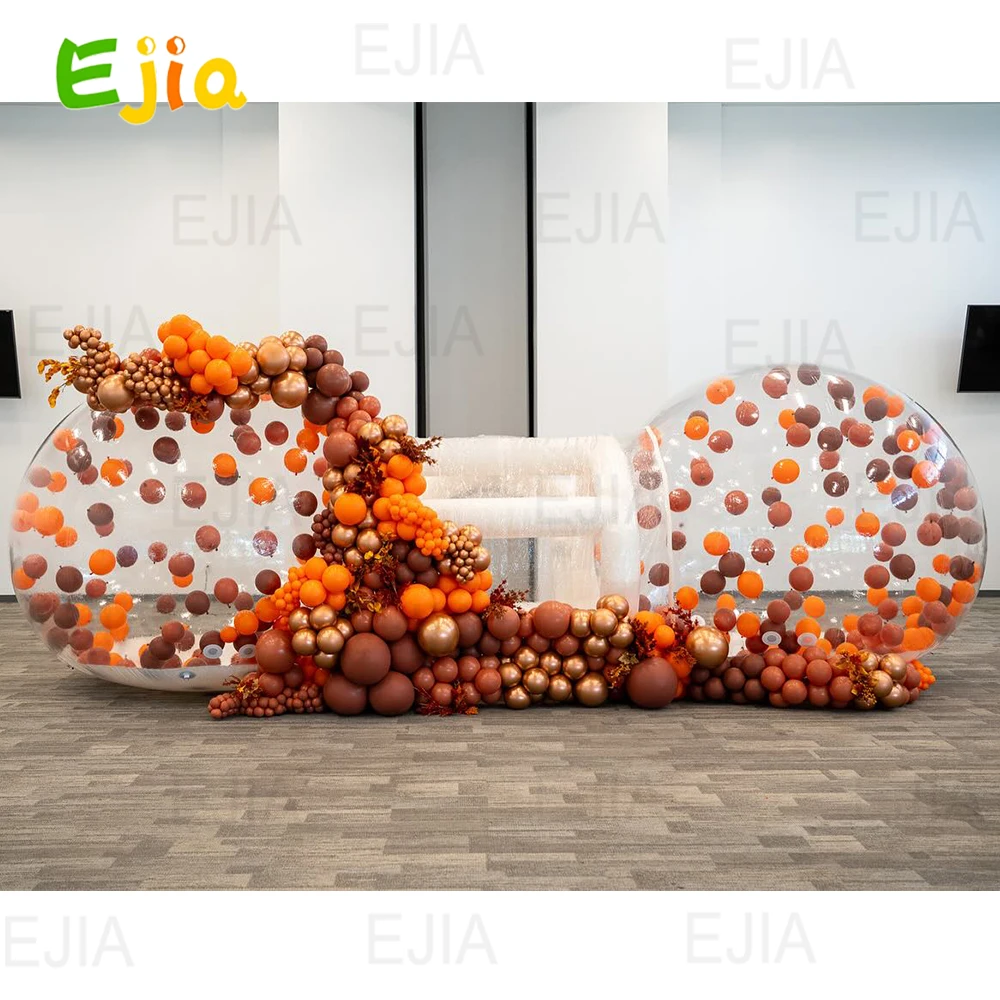 Custom New 10Ft Double Bubble House Tenda A Bolle Gonfiabile Trasparente 100% Tenda In Pvc Ballons Bubble House Con Ventilatore Per La Festa