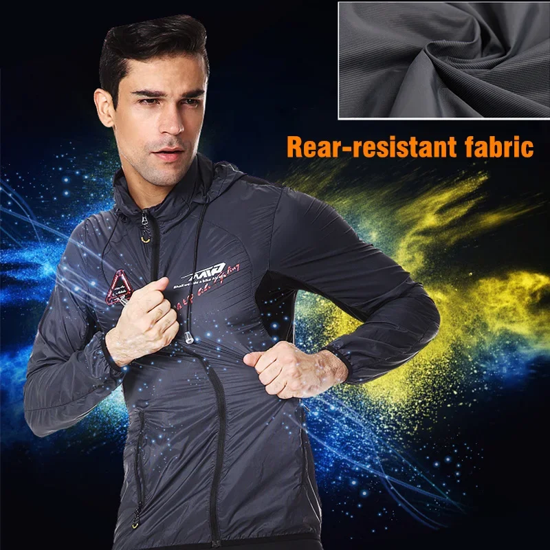 Hooded Bicycle Jacket Windproof Coat Road MTB Cycling Wind Coat Long Sleeve Clothing Quick Dry Thin Jackets