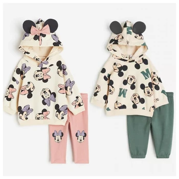 Chándales de manga larga para niños de 1 a 6 años, sudadera holgada informal + Pantalones, conjunto de 2 piezas, traje holgado a la moda para niños pequeños, ropa para el hogar