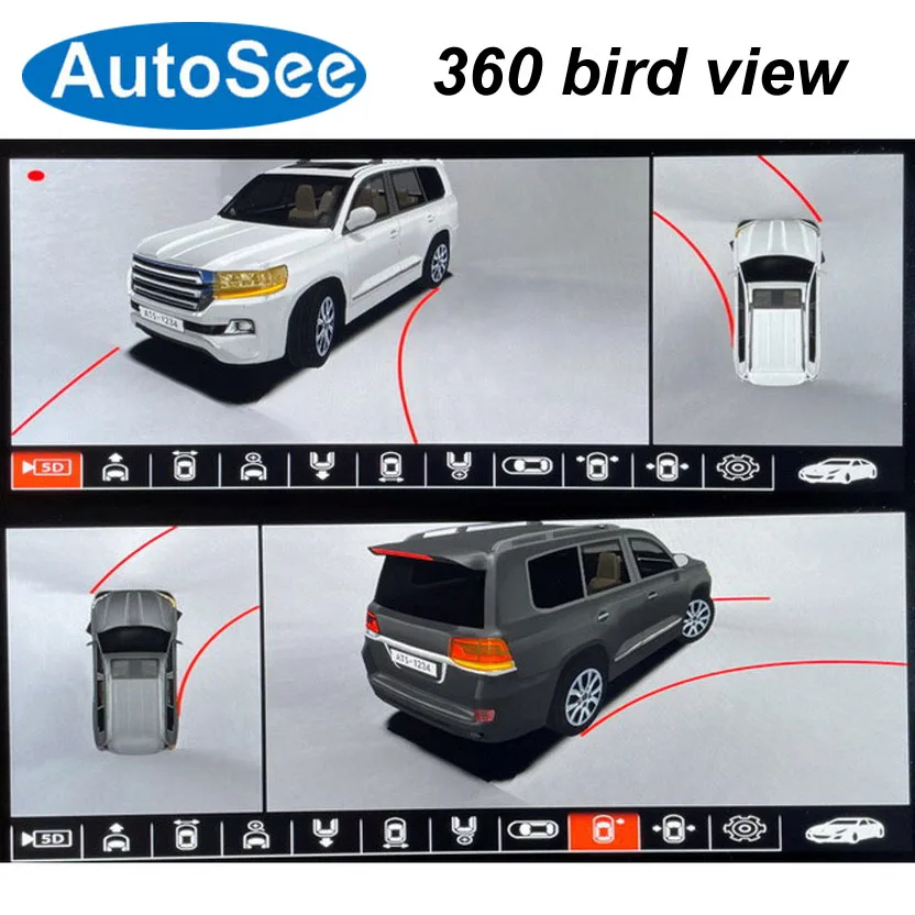 for Toyota Fortuner 360° camera 3D bid eye panoramic view AVM