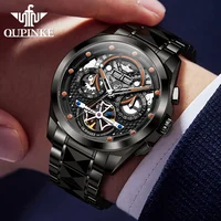 OUPINKE Multi-level Design Automatic Watches Mens Swiss TOP Brand Sapphire Mirror Tungsten Calendar Waterproof Luminous Luxury 2