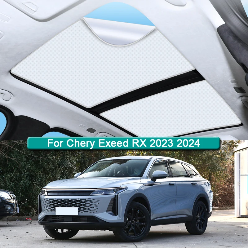 

Car Roof Sunshade Fit For Chery Exeed RX 2023 2024 2025 Electrostatic Adsorption Sunroof Sunshade Skylight Blind Shading Sticker