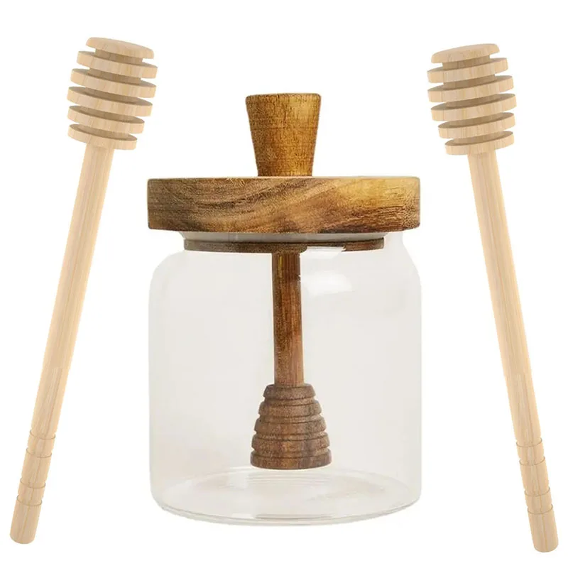 イギリス　ハニーポット　2個 Amazon.co.jp: Hiceeden セラミックハニーポット ウッドディッパーと蓋