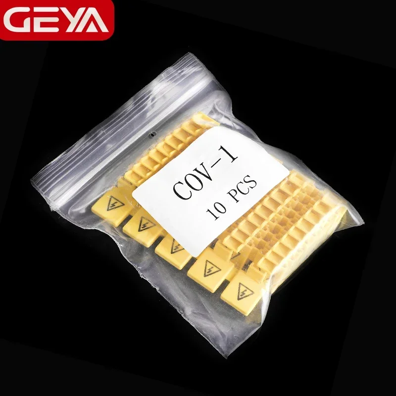 GEYA PIN TYPE MCB Copper Busbar Connector Protect Cover Comb Busbar Teeth Protector Braces Terminal Caps 5 Teeths copper busbar busbar connector