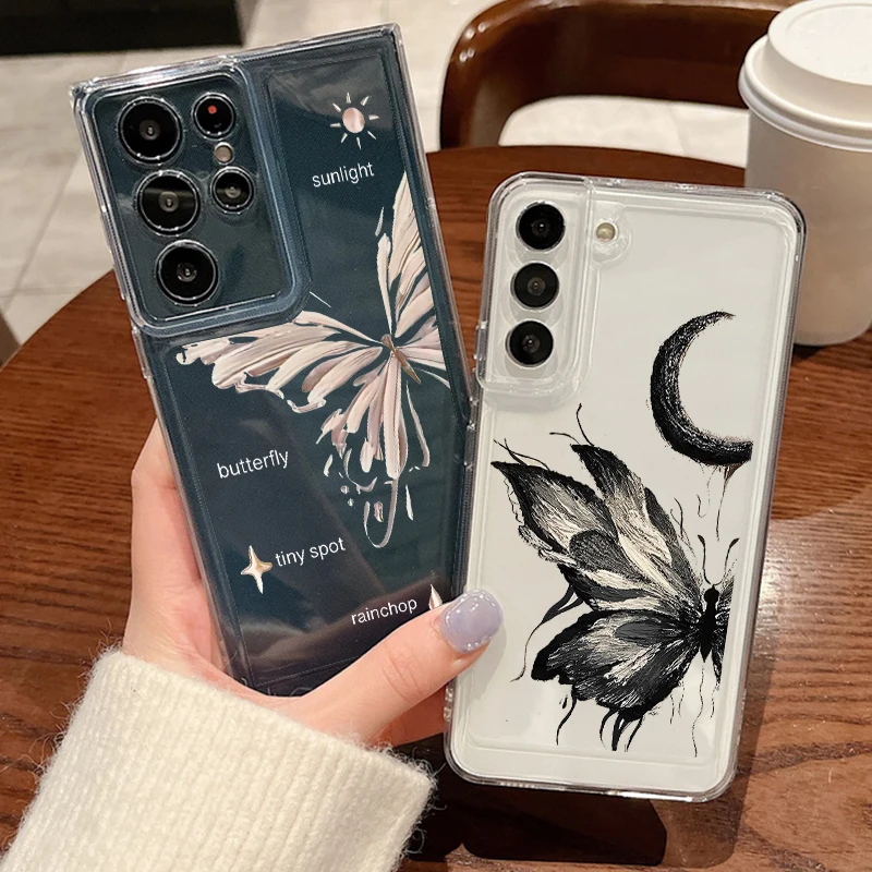 Elegant Butterfly Clear Silicone Phone Case – Premium Protective Cover