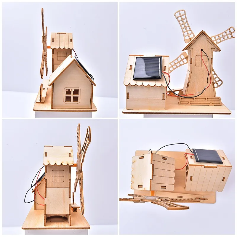 3D 퍼즐 태양열 풍차 장난감 과학 장난감 DIY 물리학 교육 키트 어린이용 모델 태양광 기술 실험 STEM 키트