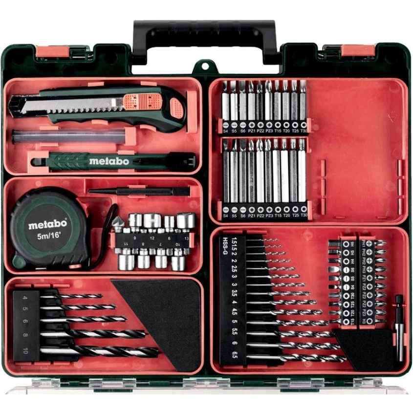 Cordless drill / driver METABO BS 18 + with a set of accessories Electric screwdriver battery rechargeable brushless Power tool electric tools