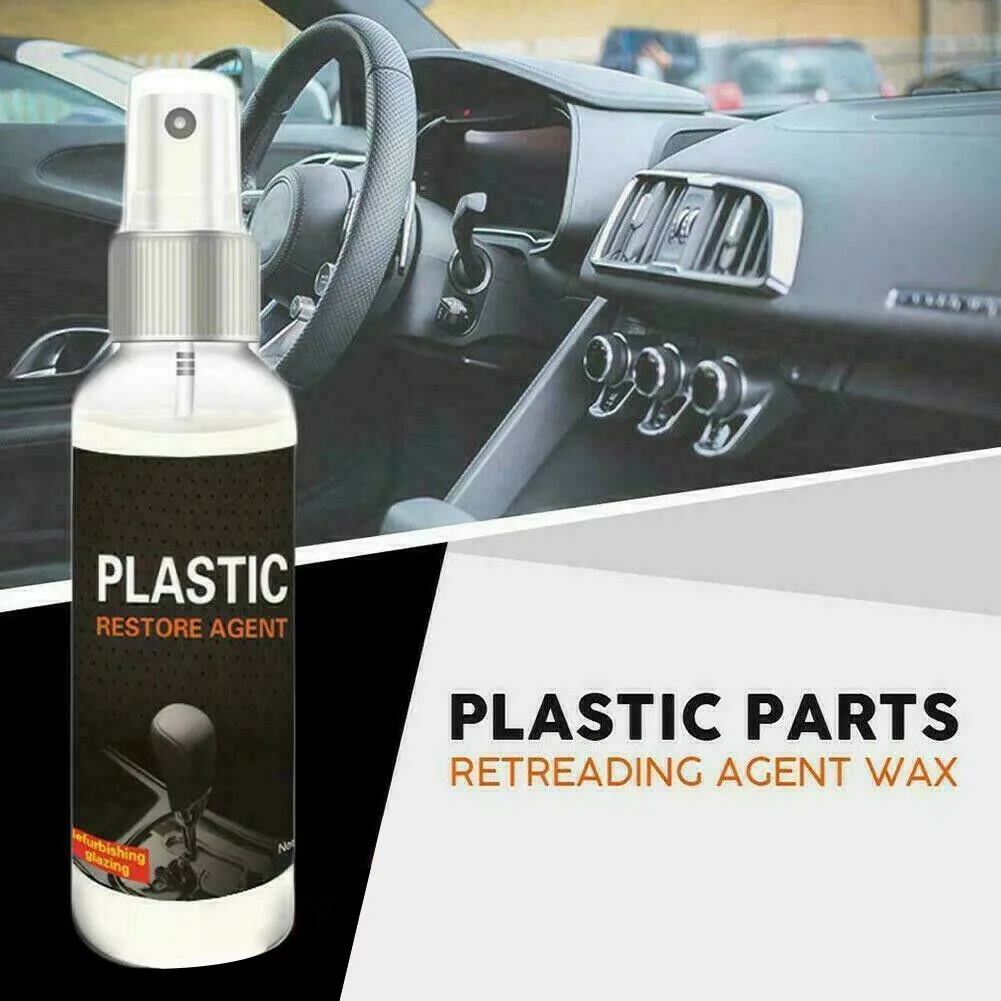 30ml Wax Retreading Agent Refurbishing Renewed Restore Oil-free Parts Plastic Tasteless Brand New Costs Effective 30ml car plastic restore agent wax retreading agent renewed plastic restore car paint car refurbishing agent cleaner accessories