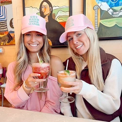 SAVE WATER DRINK MARGS Trucker Hat  Pink Woman Baseball Cap Pool Party Hat Ventilate Beach Mesh Caps
