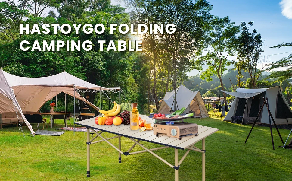 Camping Folding Portable Table Long Egg Roll Table Camping Equipment Aluminum Alloy Camping Desk Outdoor BBQ Picnic Table 1