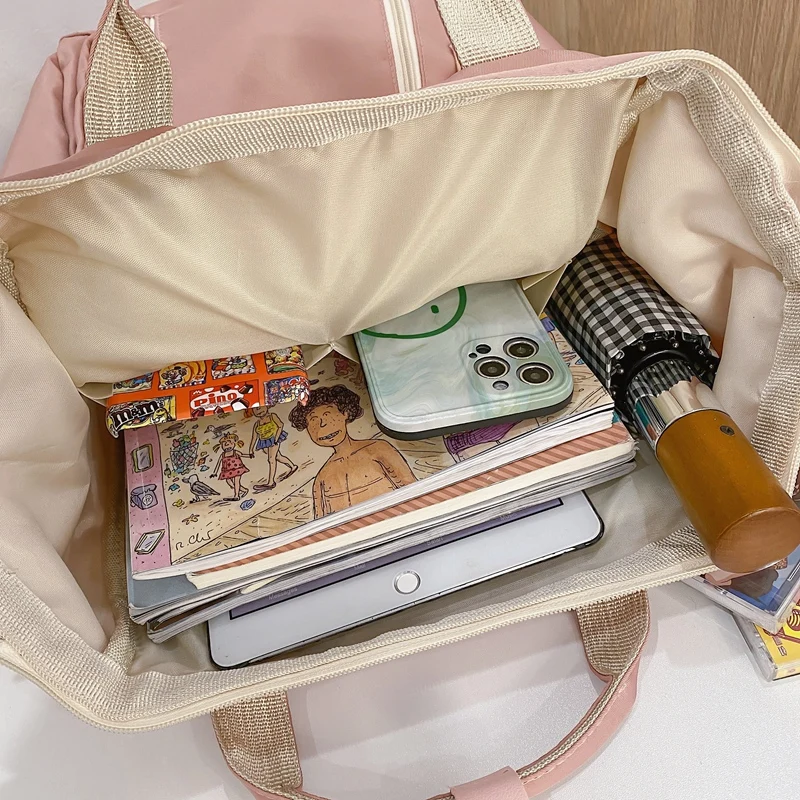 Female Kawaii Mommy Bag Girl Cute Travel Student Backpack Trendy Fashion Lady College Backpack Women Laptop Waterproof Nylon Bag