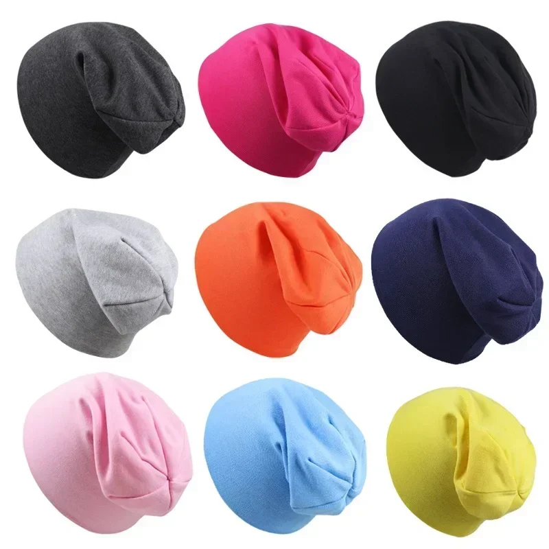 0M-4Y New Baby Street Dance Hip Hop Spring Autumn  Hat Scarf for Boys Girls Knitted Cap Winter Warm Solid Color Children 2