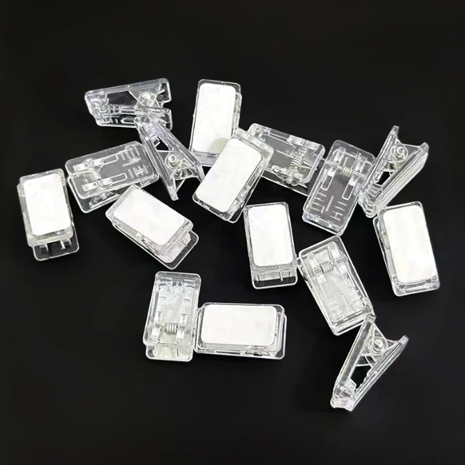 Portable Small Wall Tapestry for Hanging Storage Photo Spring Loaded Self Adhesive Clip Heavy Duty Home Office Display 50pcs hanging storage clips