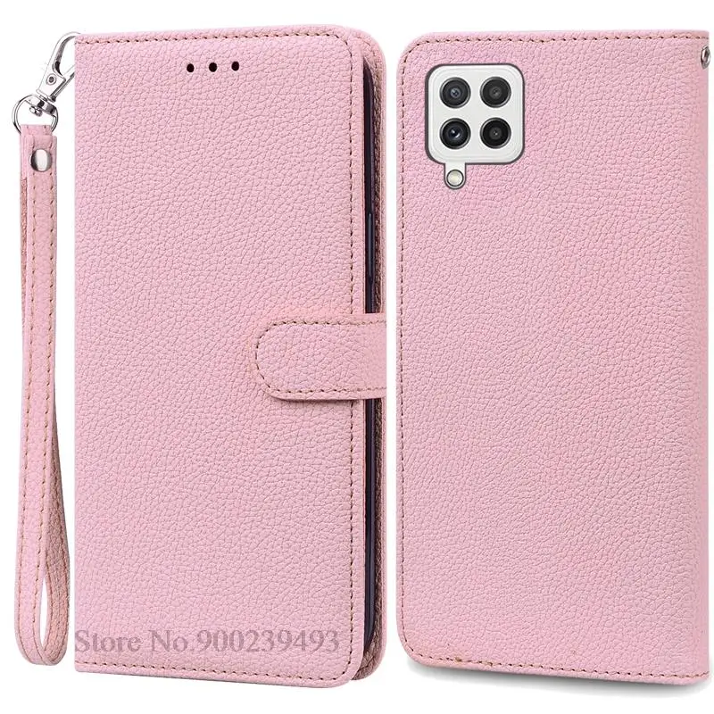 Leather Wallet Flip Case Soft Silicone Cover for Samsung Galaxy M32 - Stylish Protective s