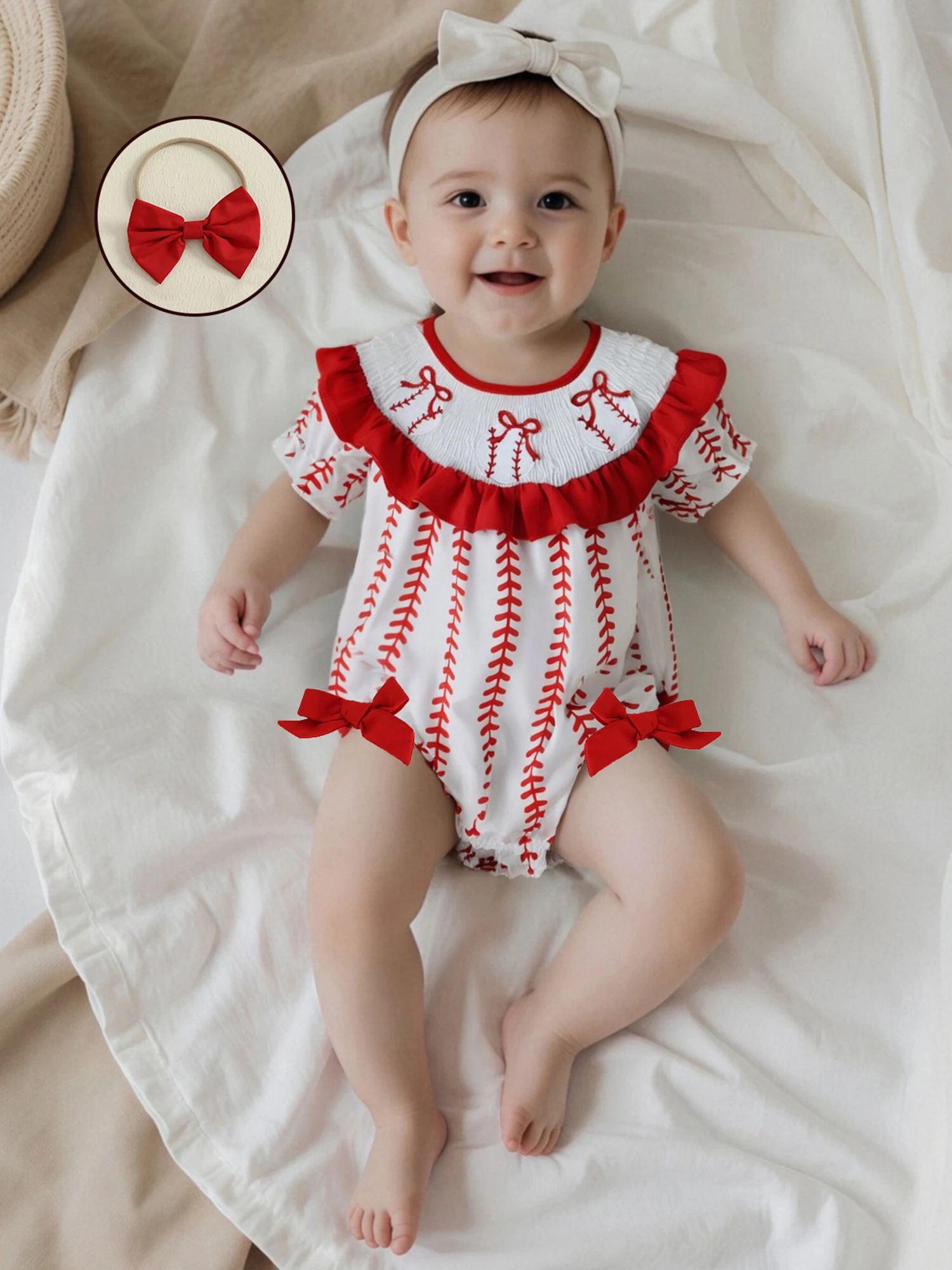 Baseball Cutie Ruffles & Bows Bubble 3