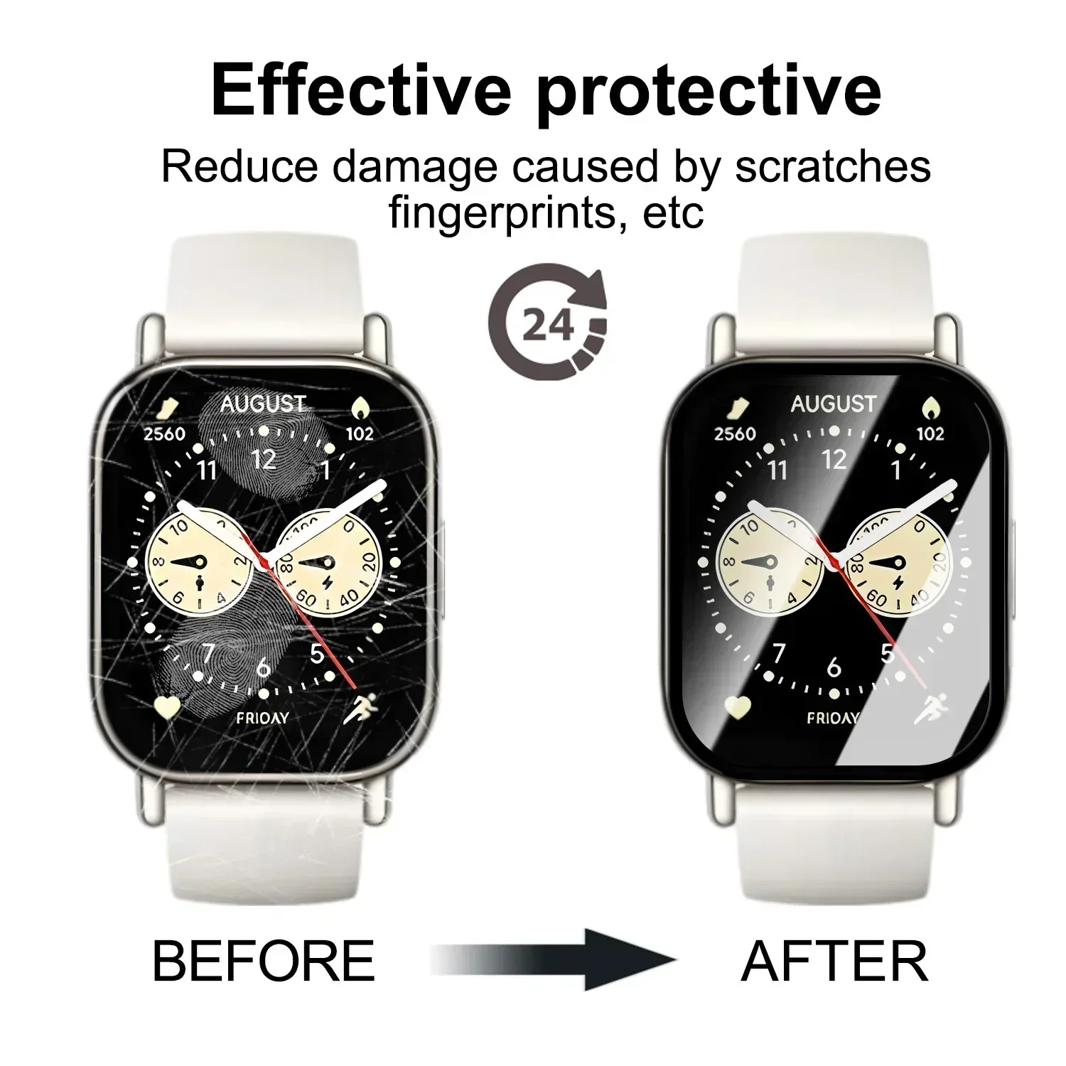 Premium Full Coverage Screen Protector Film for Smartwatch – Enhanced Protection for Your Device