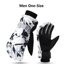 Unisex Waterproof Touch Screen Winter Sports Gloves (Men One Size)