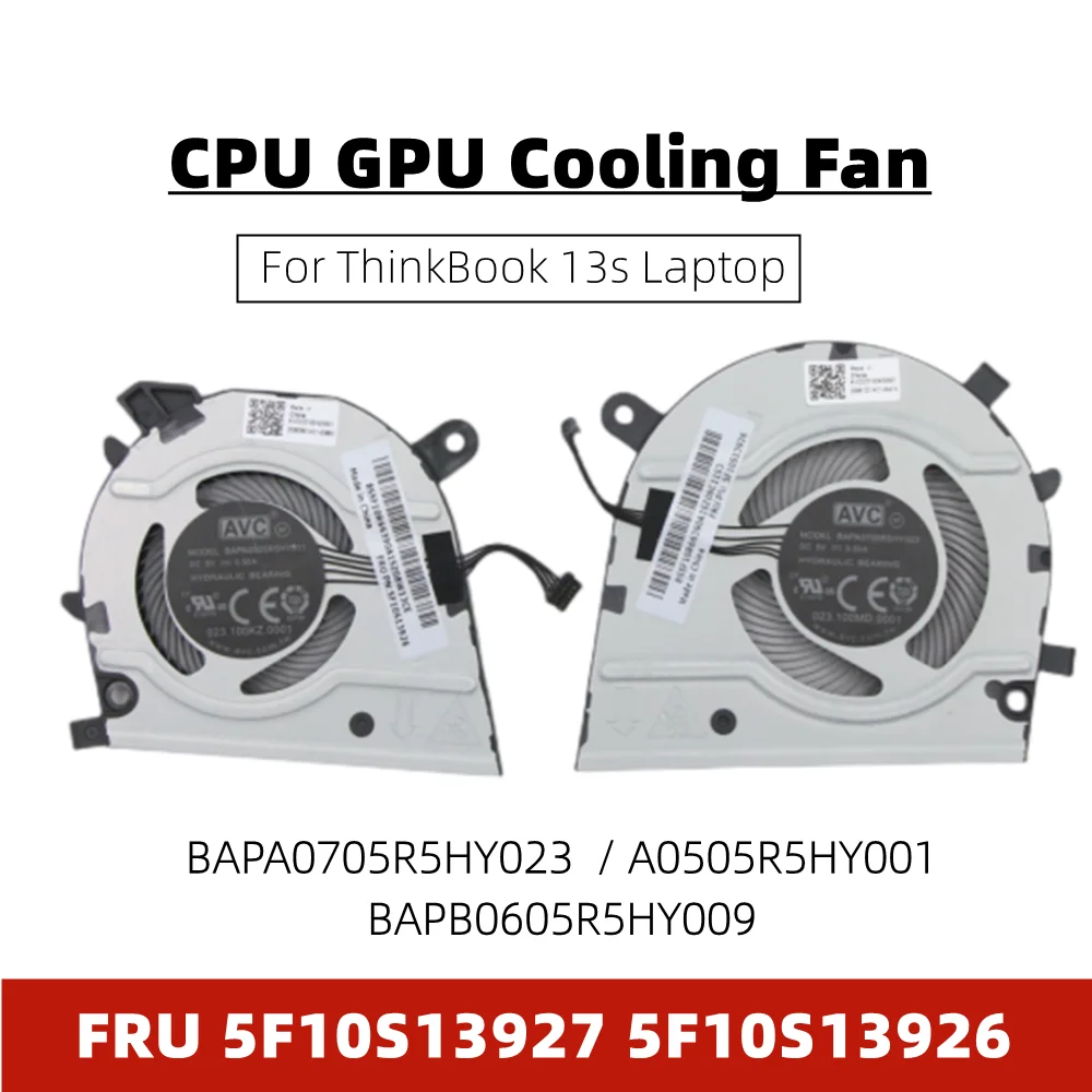 Ventilador de Refrigeração para Lenovo Thinkbook 13s g2 14s Laptop Novo Bapa0705r5hy023 Bapa0505r5hy001 Bapb0605r5hy009 5f10s13927 5f10s13926